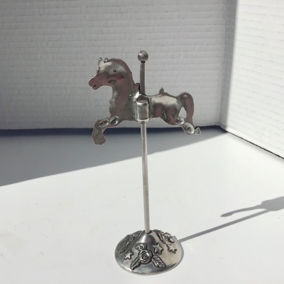 Seagull Pewter Carousel Horse Earring Tree Rose Stars Design 1990 Fantasy Canada - Picture 3 of 5